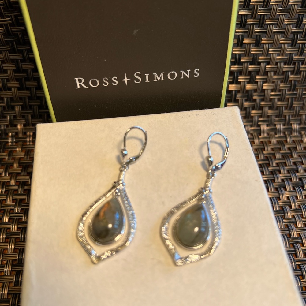 Ross-Simons Sterling Silver Labradorite Dangle Earrings
